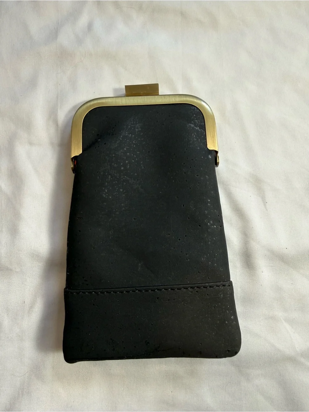 LaFlore Paris Black Cork Glasses Case / Eyewear Pouch